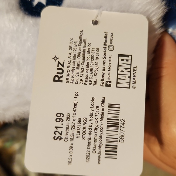 Marvel Avengers Christmas Stocking Nwt Holiday Stocking NEW - Picture 5 of 5